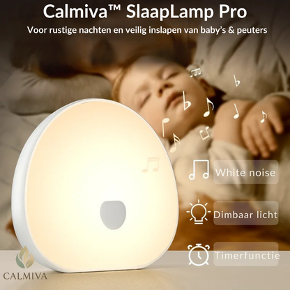 Calmiva™ SlaapLamp Pro |  Zacht licht. Rustgevend geluid. Eindelijk slapen.