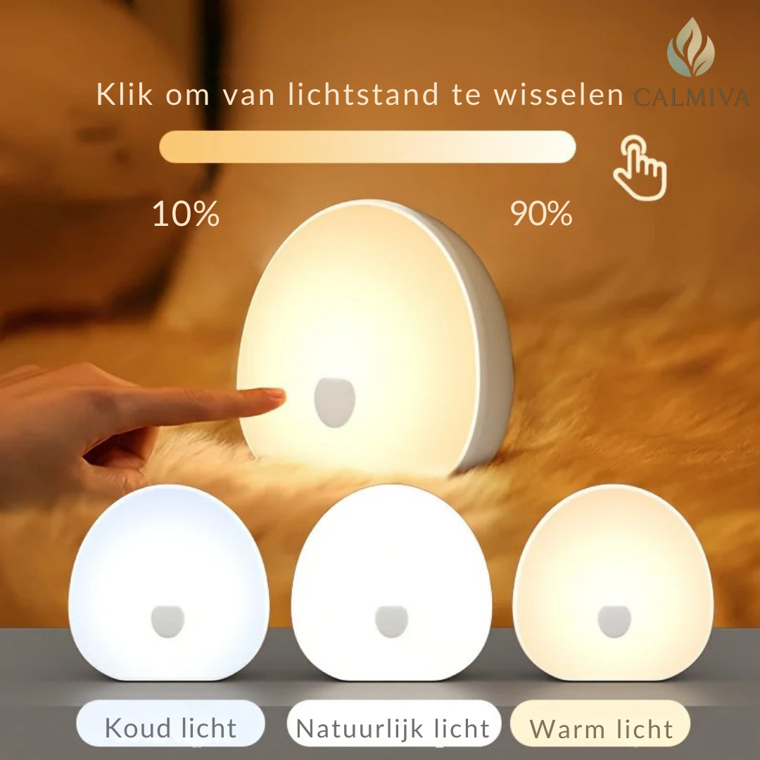 Calmiva™ SlaapLamp Pro |  Zacht licht. Rustgevend geluid. Eindelijk slapen.
