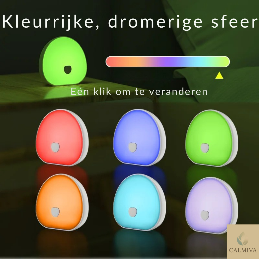 Calmiva™ SlaapLamp Pro |  Zacht licht. Rustgevend geluid. Eindelijk slapen.